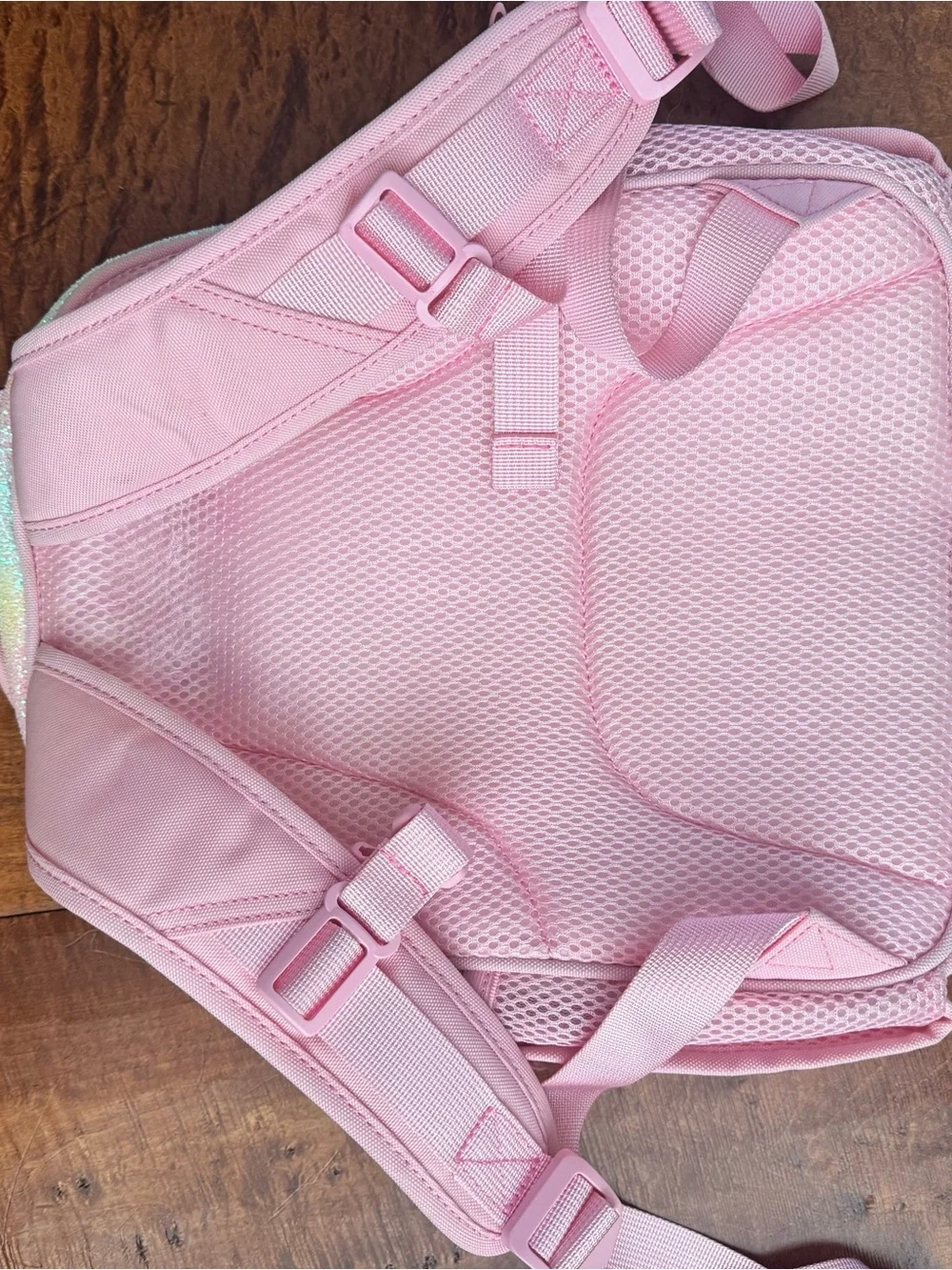 Kids Sparkle Backpack — Pink Iridescent Glitter